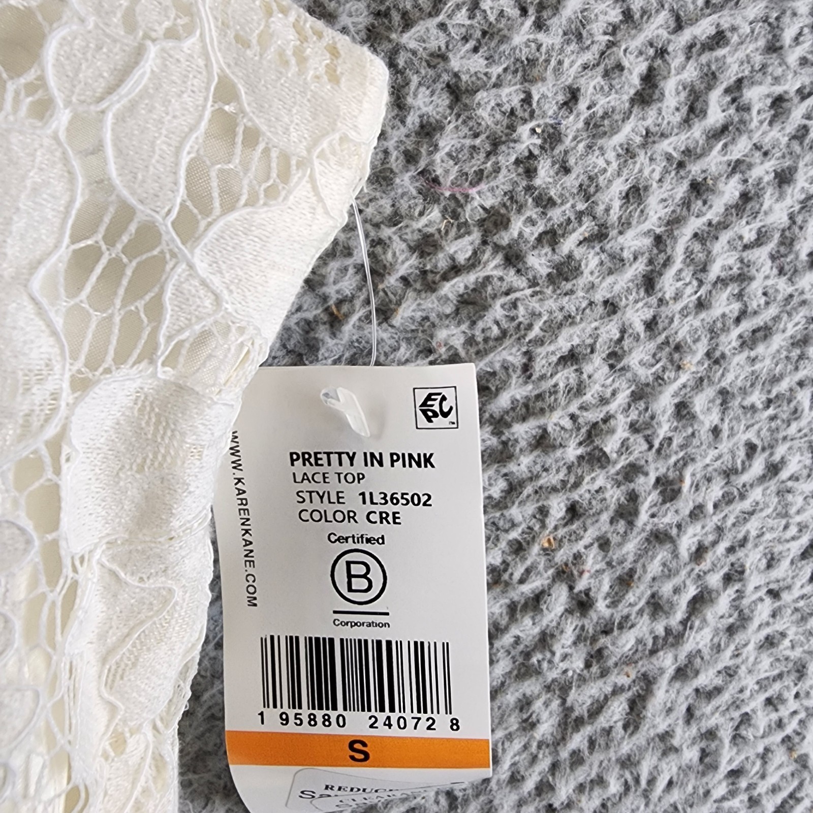 Karen Kane Sleeveless Lace Top Women's Small Cream Back Zip Closure - Picture 7 of 14