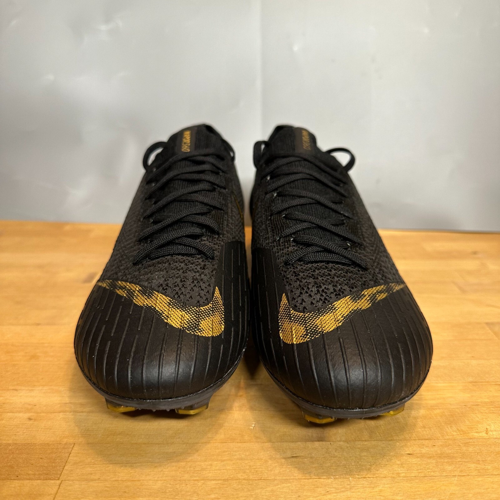 Pre-owned Nike Mercurial Vapor 12 Elite Fg Black Gold (ah7380-077) Multi-size