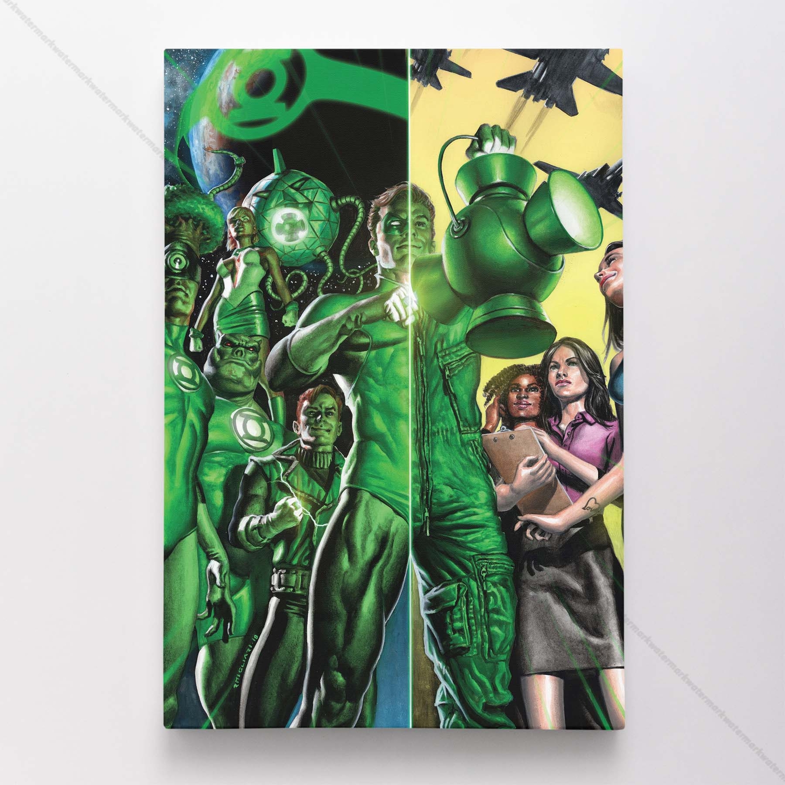 Green Latern Poster Canvas DC Comic Book Cover Art Print #54916