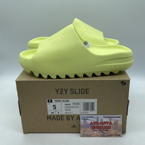 Size 5 - adidas Yeezy Slide Glow Green (HQ6447) | eBay