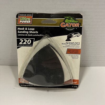 Gator Hoop & Loop Sandpaper, 220-Grit, 12-Pk. -3774, Fits: Dremel, Fein, Rockwel