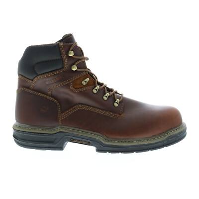 

Wolverine Raider Steel-Toe 6 W02419 Мужские коричневые широкие кожаные рабочие ботинки, Коричневый, Wolverine Raider Steel-Toe 6"