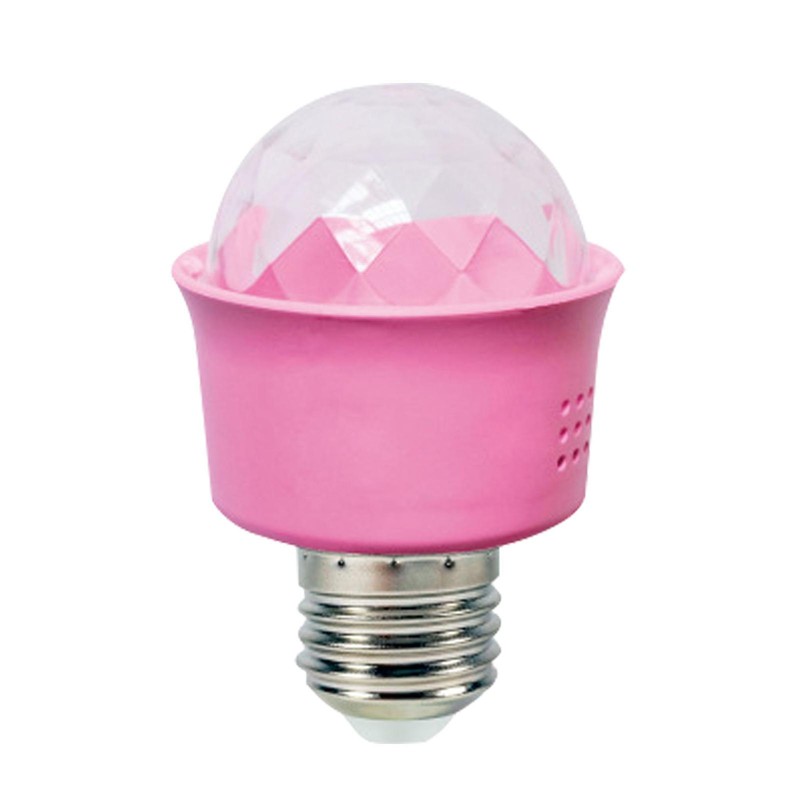 2X Rotating LED Strobe Bulb Color Changing Stage Light Reusable Disco Bulb Lamp