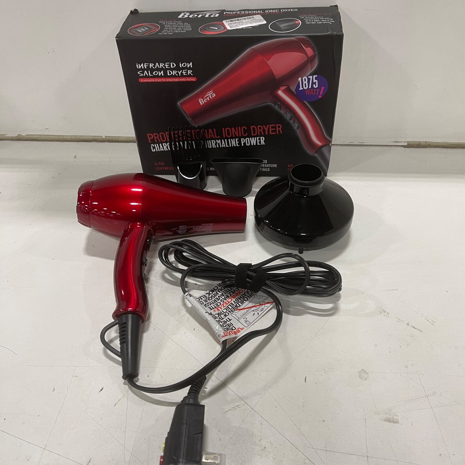 Berta Salon Professional Negative Ionic 1875w High-power Hai