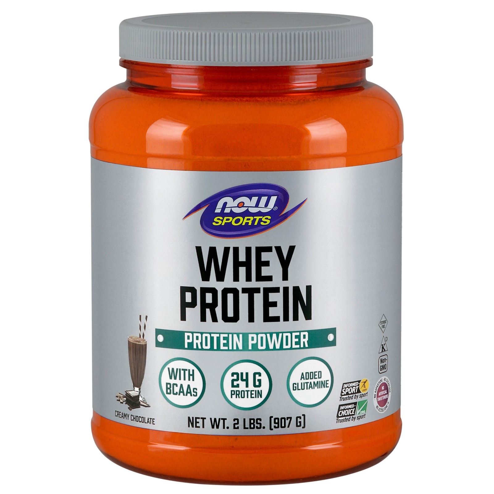 NOW Foods Whey Protein Creamy Chocolate, 2 фунта порошка