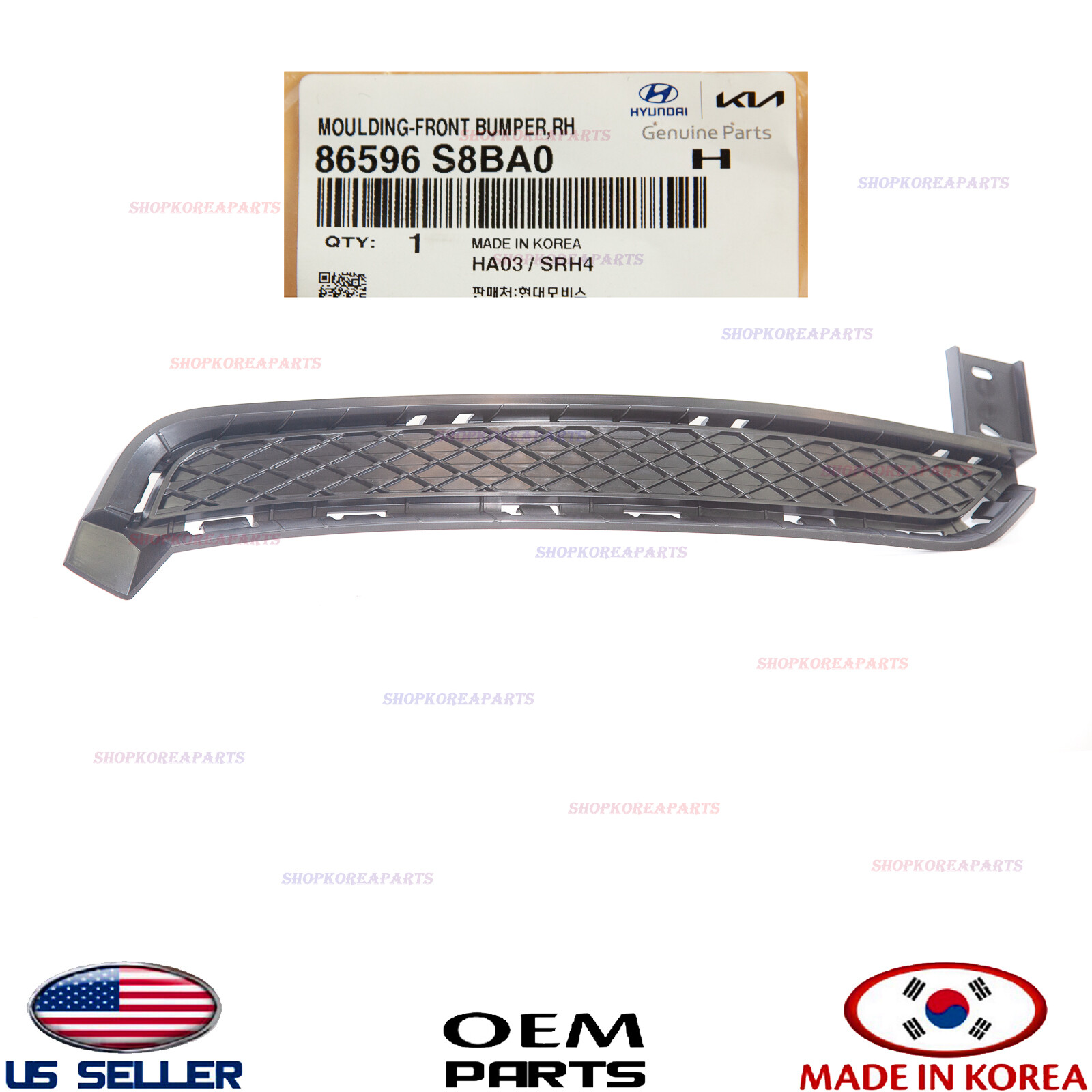ジャスティス BUMP モデル‼ Genuine Front Bumper Lower Moulding RIGHT Passenger Side OEM