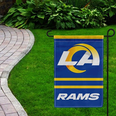 For Los Angeles Rams Football Fans 12x18'' Garden Flag Double Sided Yard Banner