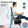 Homcosan Portable Camping Chair Folding Quad Outdoor Large Heavy Duty Support 330 lbs Thicken 600D Oxford with Padded Armrests, Storage Bag, Beverage Holder, Carry Bag for Outside(Green)