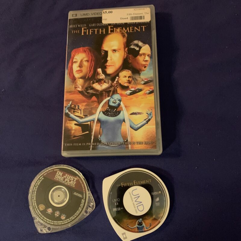 PSP UMD Movie Lot Playstation The Fifth Element & In Just One Play