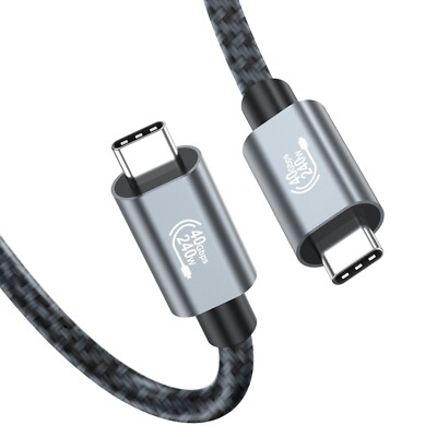 Compatible Thunderbolt 4/3 USB 4 USB-C 8K Cable 40Gbps Charger Data PD 240W UHD