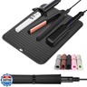 Quccefods Large Heat Resistant Silicone Mat for Hair Tools: Curling Iron, Flat Iron, Hair Straightener - Portable Hair Styling Pad Cover