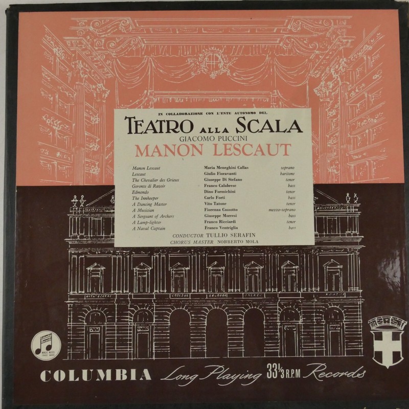 Tullio Serafin Puccini Manon Lescaut 1952 Columbia 33cx1583-1585 Lp-9234
