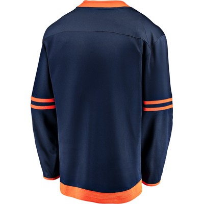 FANATICS EDMONTON OILERS NHL ICE HOCKEY JERSEY SHIRT ALTENATE BREAKAWAY LONG SLEEVE MENS