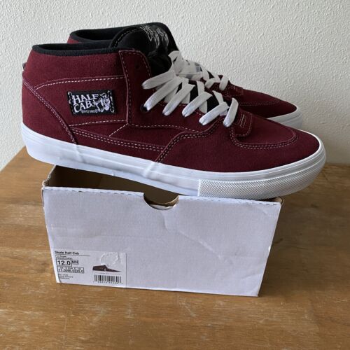 Vans Half Cab Port Royal Burgundy Red Size 8 8.5 9.5 11 or 12