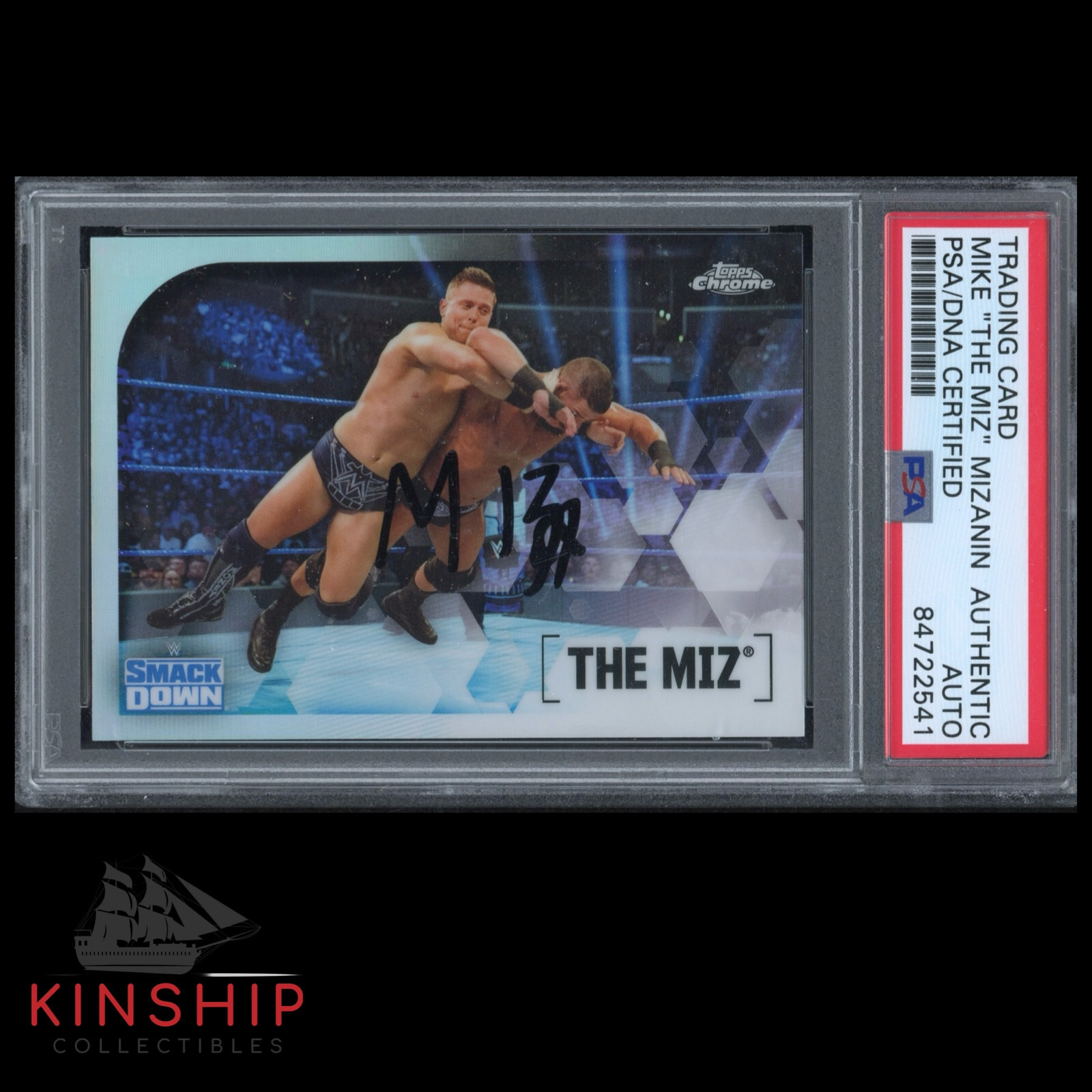 ミンス カード TOO The Miz signed 2020 Topps Chrome Trading Card PSA DNA Slab