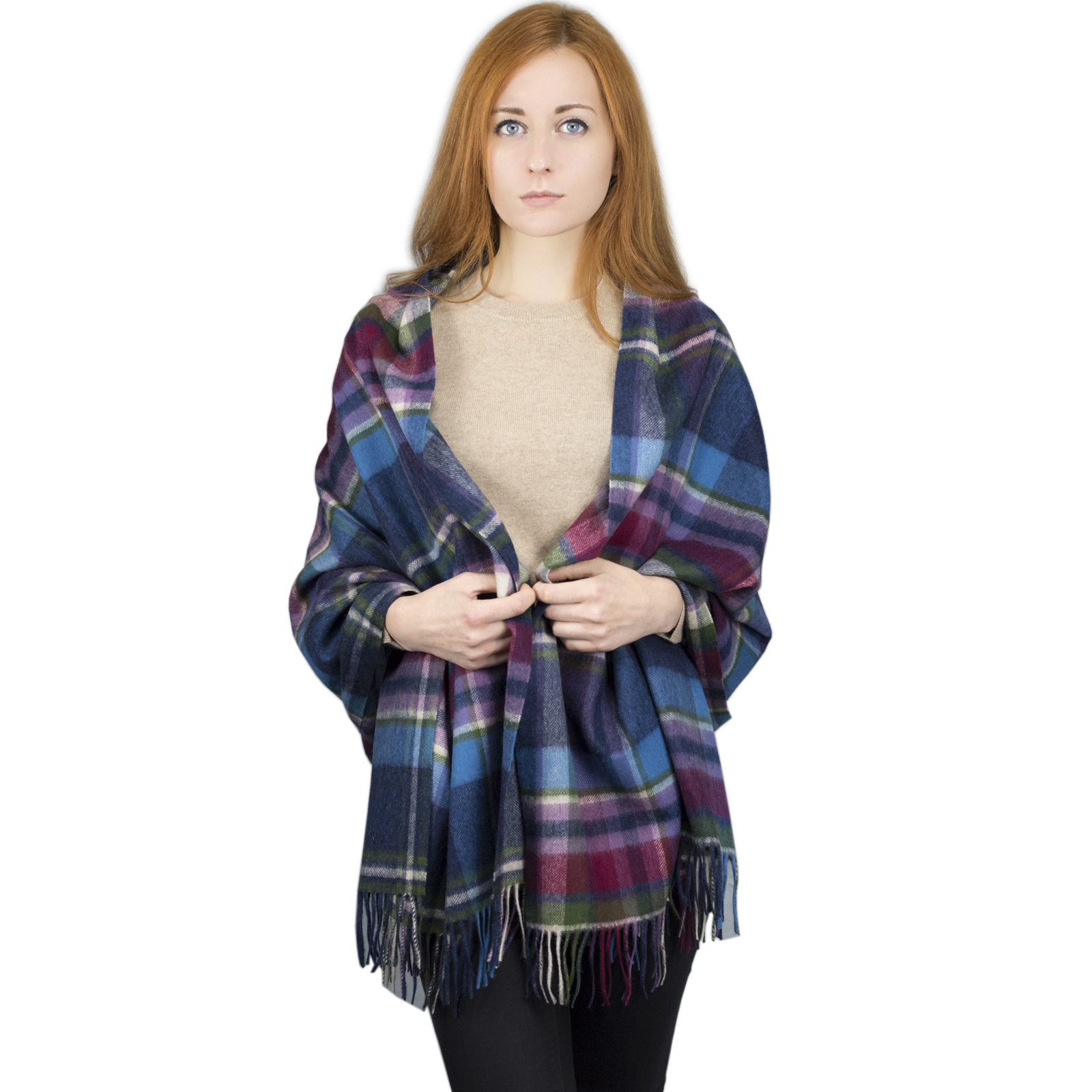 House of Edinburgh Cashmere Blend Scozzese Tartan rubato ...