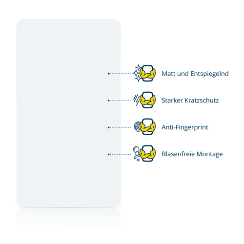 2x Display Schutz Folie für Motorola MC9190G Matt Entspiegelt