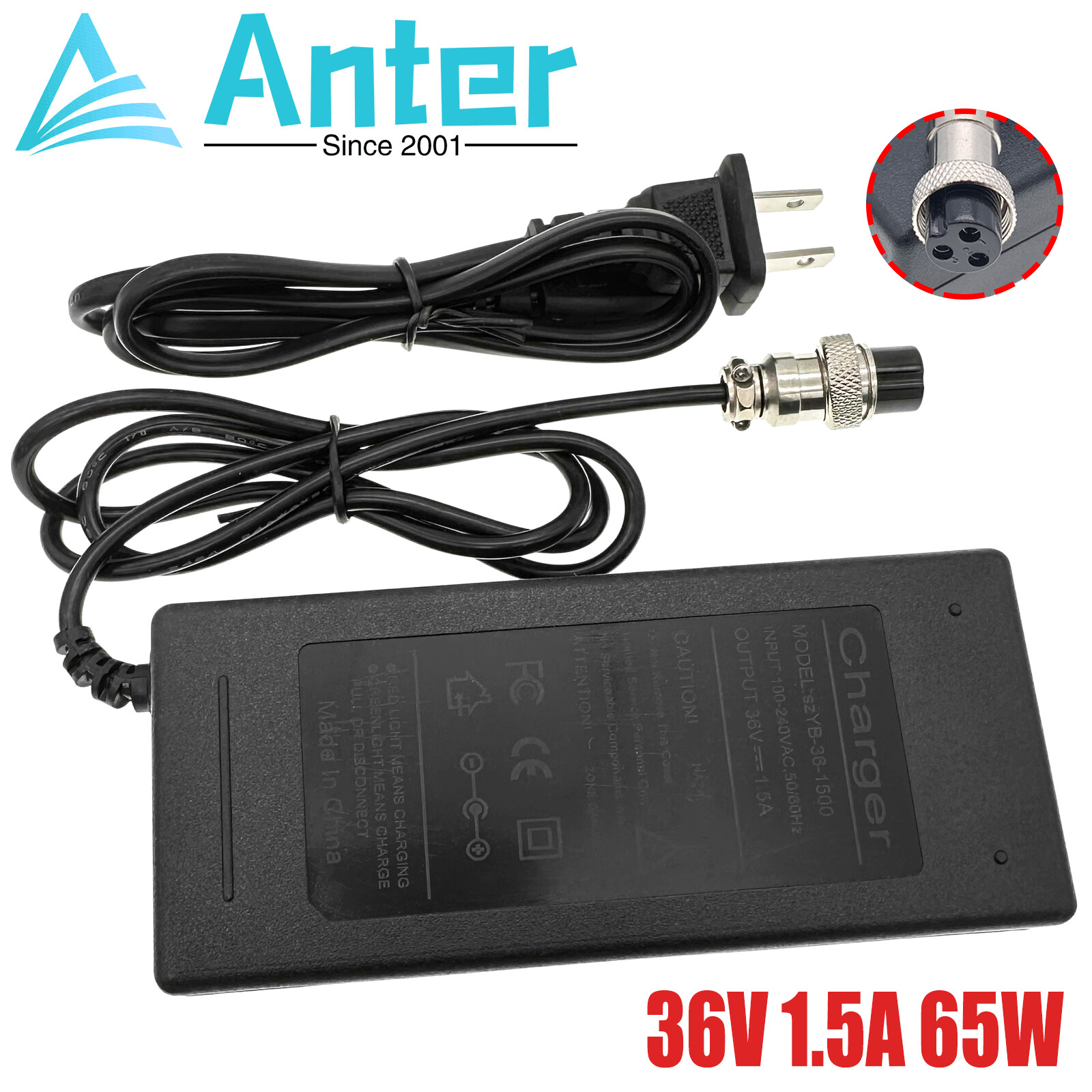 New 36 Volt 1.5A Battery Charger For Electric Scooter Bike 3