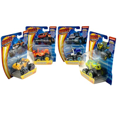 Blaze and the Monster Machines ''Racing Flag'' Lot Of 4 Blaze Zeg Crusher Stripes