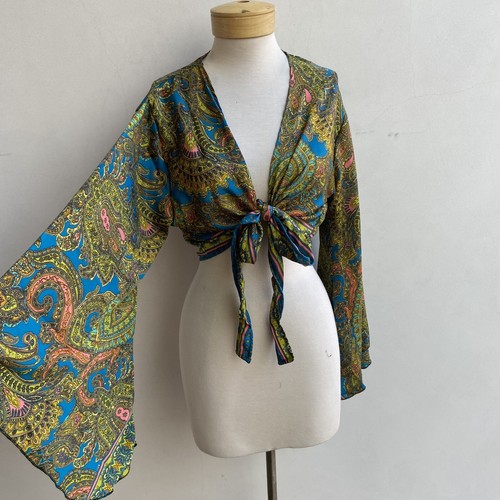 トップス vintage paisley design high neck tops vintage paisley design high neck tops