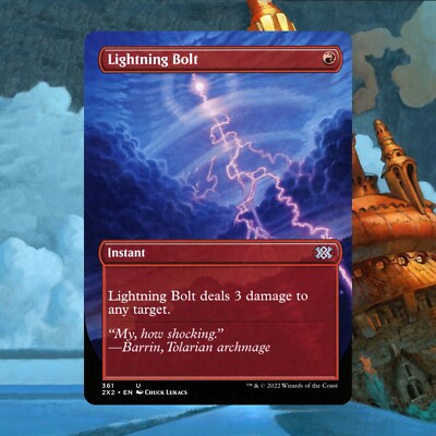[MTG] [MAGIC]  Lightning Bolt [Borderless] - 2X2 [NM]