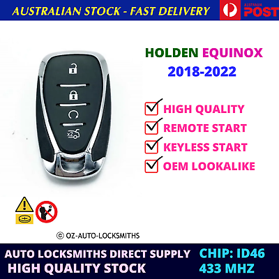 Holden Equinox Astra Commodore smart key remote start 2017