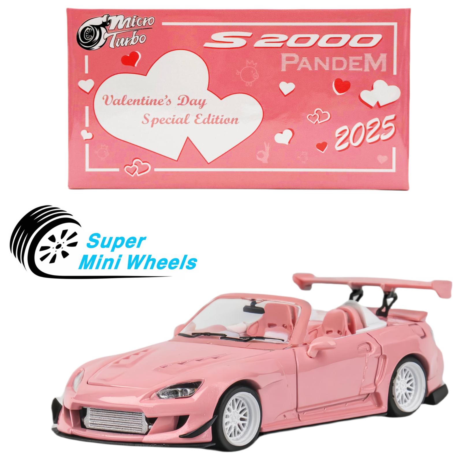 Micro Turbo 1/64 ホンダ S2000 パンデム ブラック Microturbo 1:64 Honda S2000 Pandem Rocket Bunny Metallic