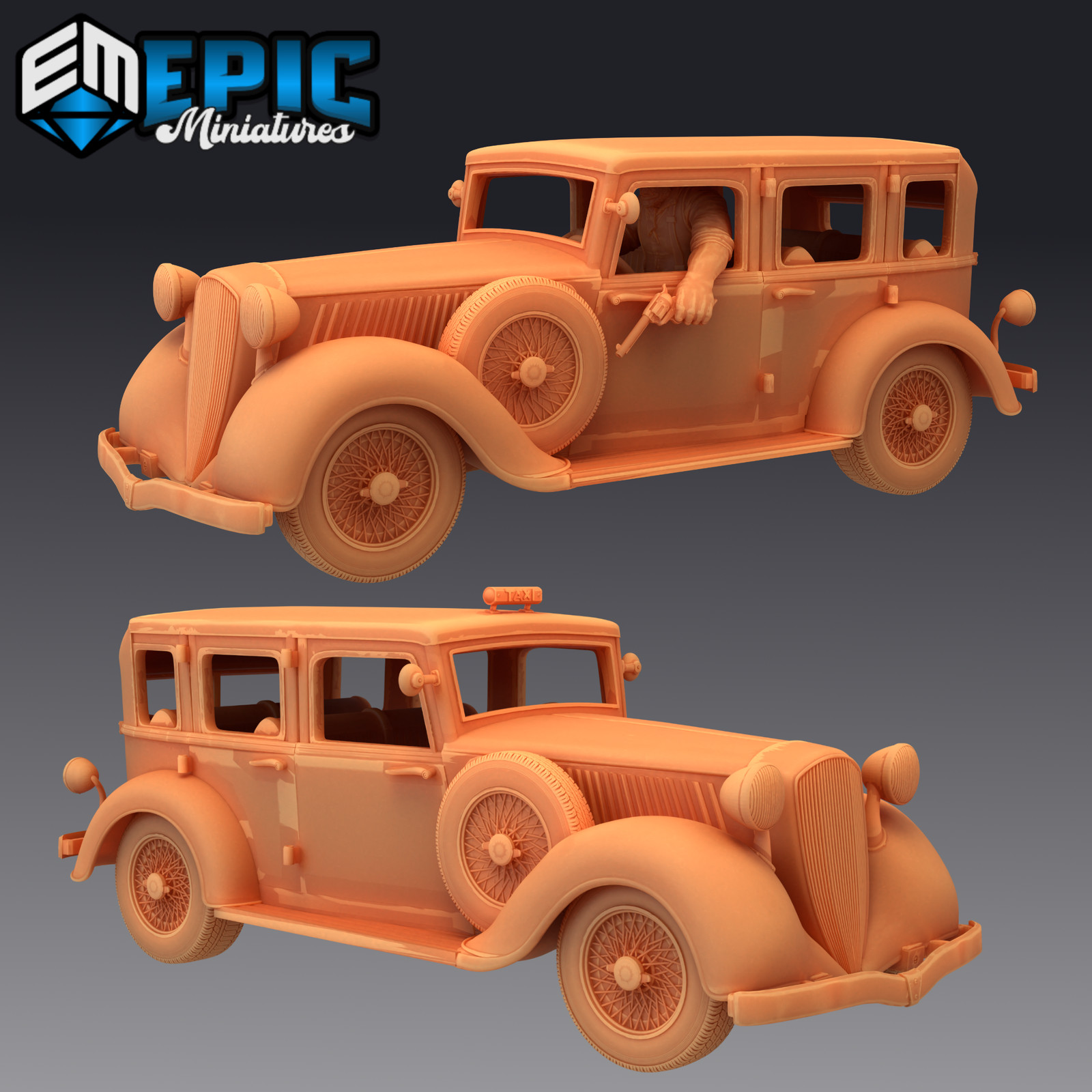 Orc Taxi, D&D RPG Fantasy Wargames Steampunk Orc Cab Vehicle, Epic Miniatures