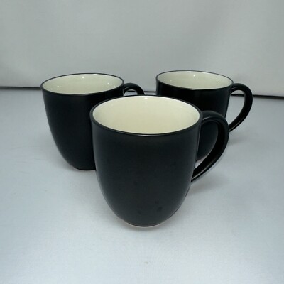 Noritake Stoneware colorwave Graphite Set Of 3 Coffee Mugs