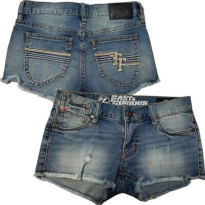 Affliction Fast & Furious Erica Sable Womens Denim Shorts Hot Pants Jeans F9