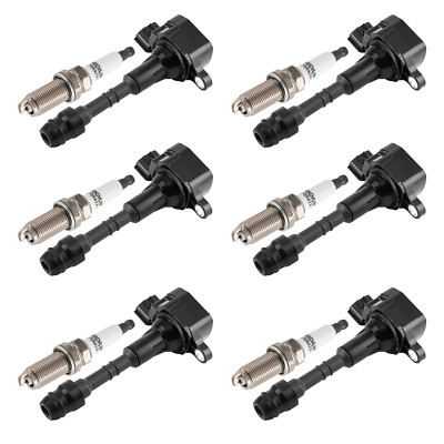 6X Ignition Coils & 6X Spark Plugs for Infiniti FX35 3.5L 2003-2008 Nissan UF401