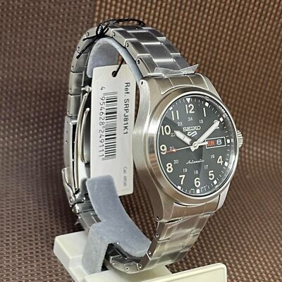 Pre-owned Seiko 5 Sports Srpj81k1 Field Sports Style Black Analog Automatic Men's Watch