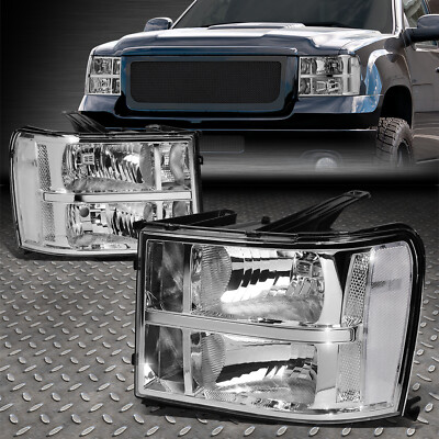 Для 07-13 GMC Sierra 1500 2500 3500 HD фары в заводском стиле, хромированные фары