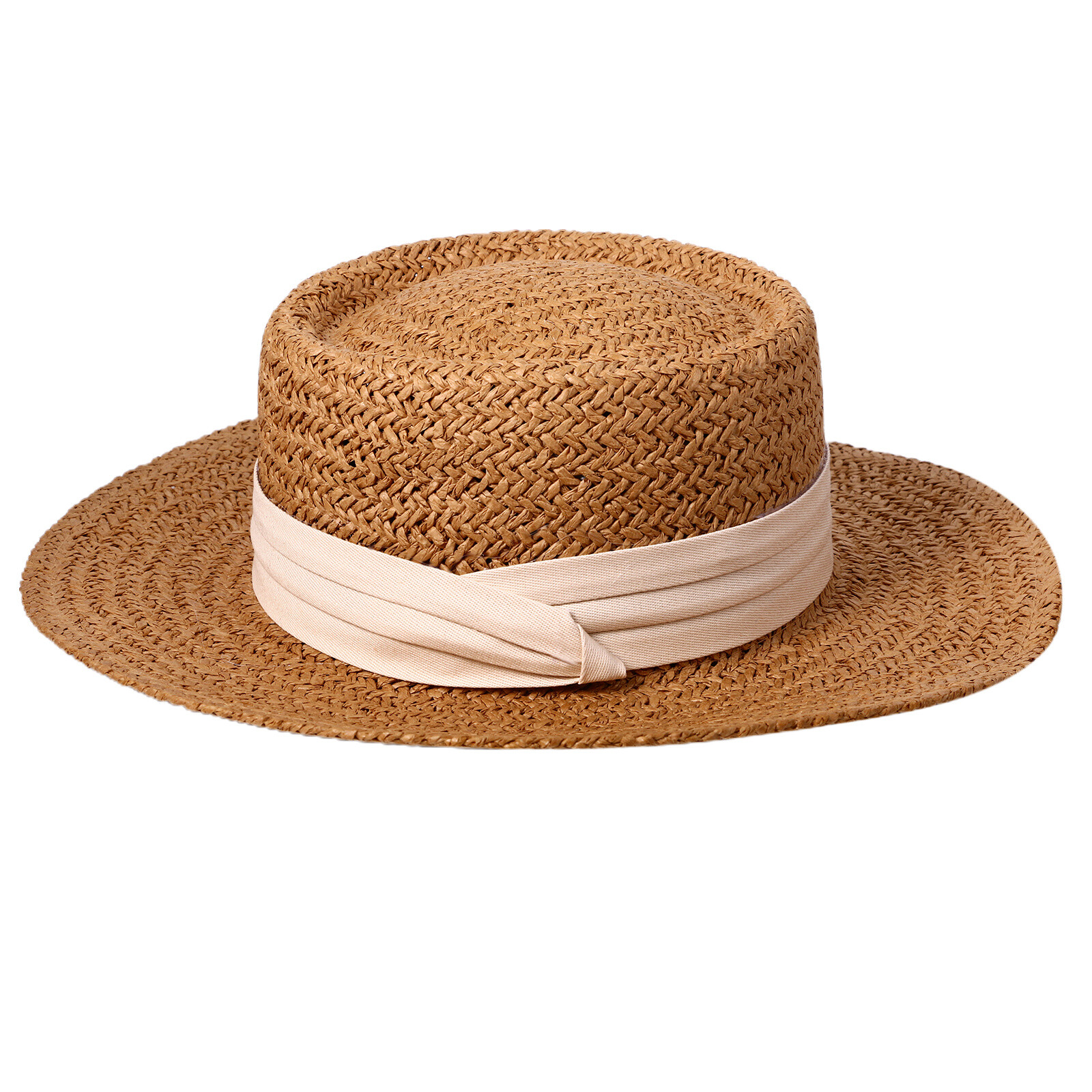 Women's Wide Brim Sun Hat Straw Panama Hat - UV-Protection