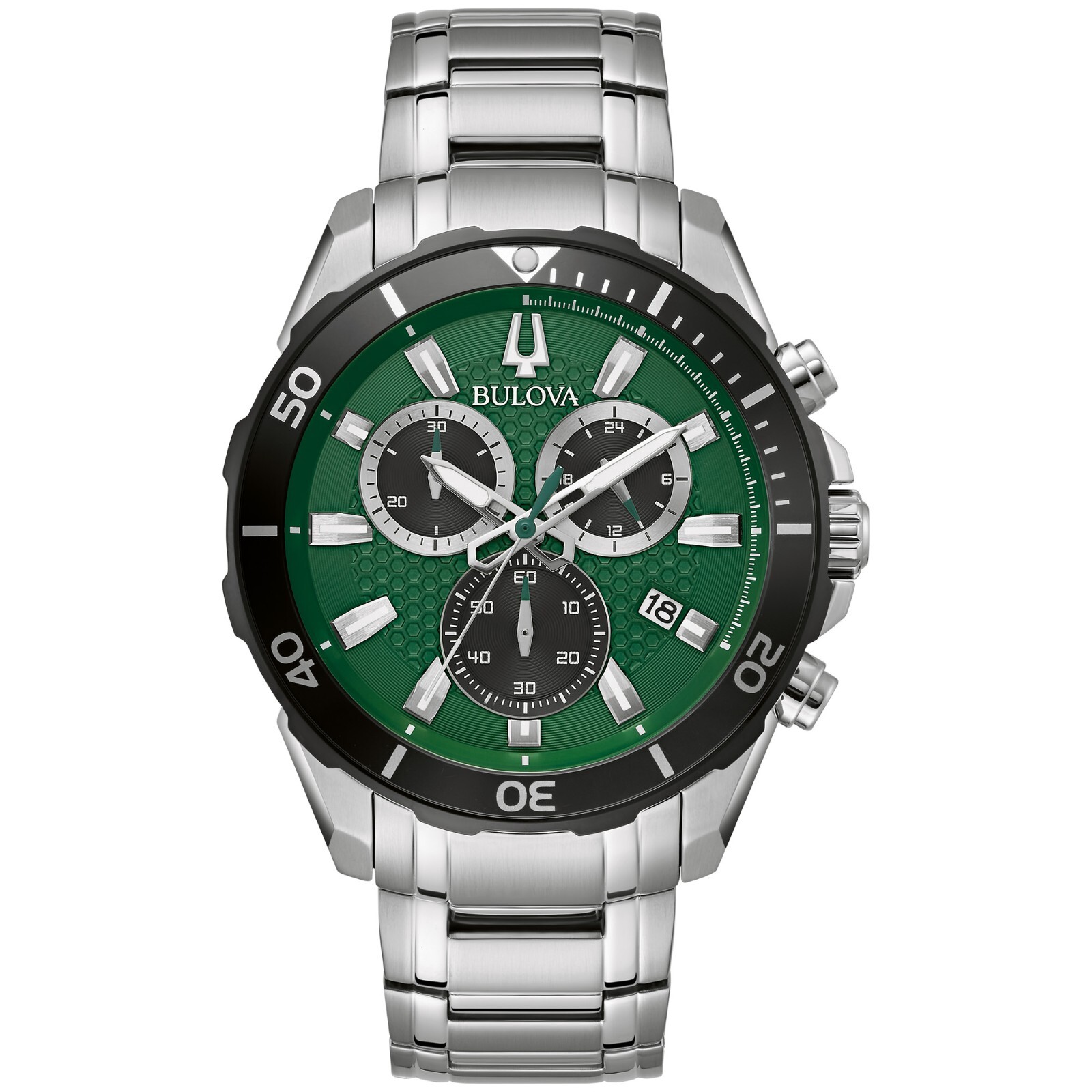 Bulova Men's Marine Star Chronograph Calendar Quartz Silver Bulova Men's Marine Star Chronograph Calendar Quartz Silver