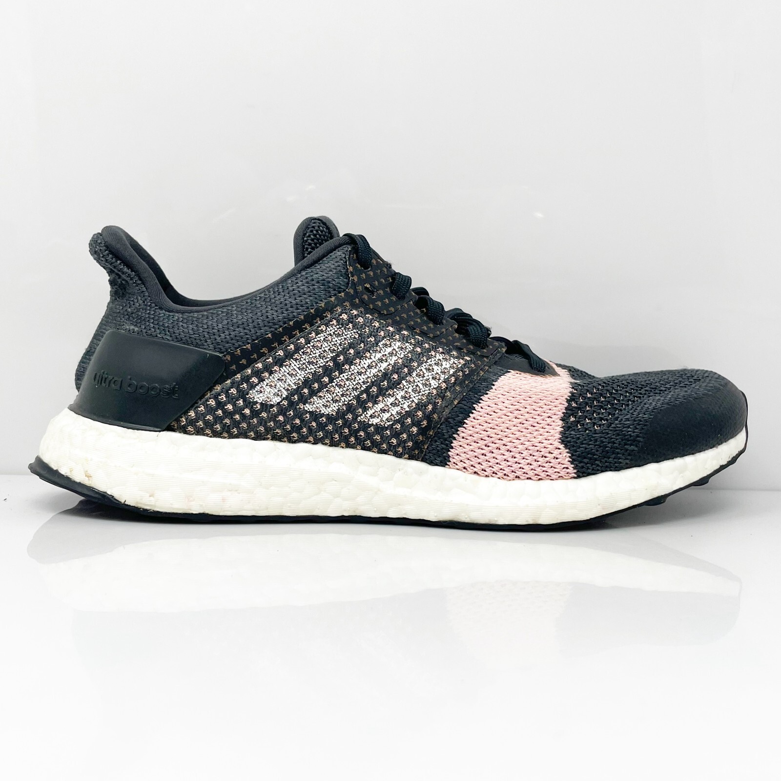 

Adidas Womens UltraBoost ST B75864 Черные кроссовки для бега Размер 9, Черный, UltraBoost ST