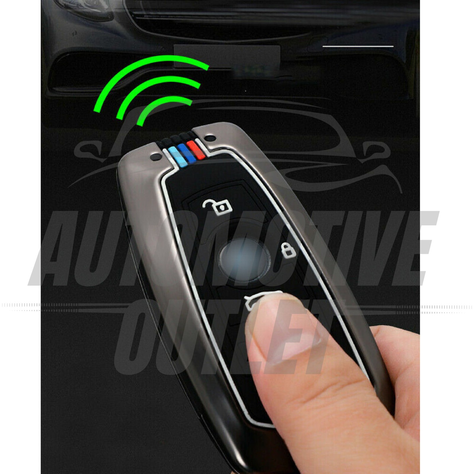 LUMINOUS ALLOY CAR KEY FOB CASE COVER FOR BMW 2 3 5 6 7 SERIES X1 X2 X3 X4 X5 M5 6