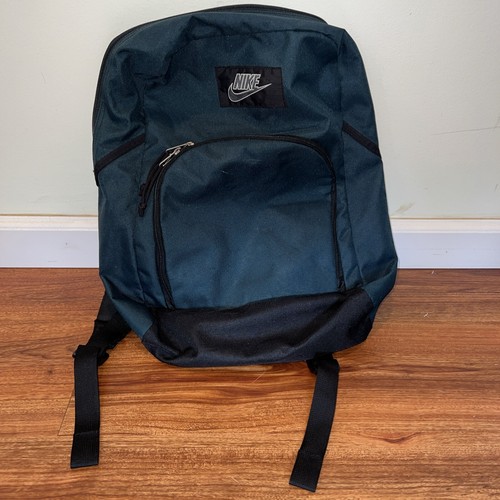 Vintage 90s Nike Backpack Day Pack Swoosh Spellout Nylon