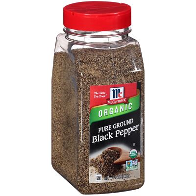 Organic Pure Ground Black Pepper, 12 oz