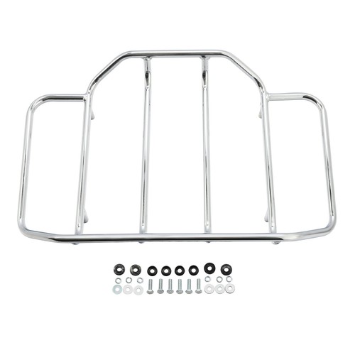 Chrome Luggage Top Rack Fit For Harley Touring Tour Pak Road King Street Glide