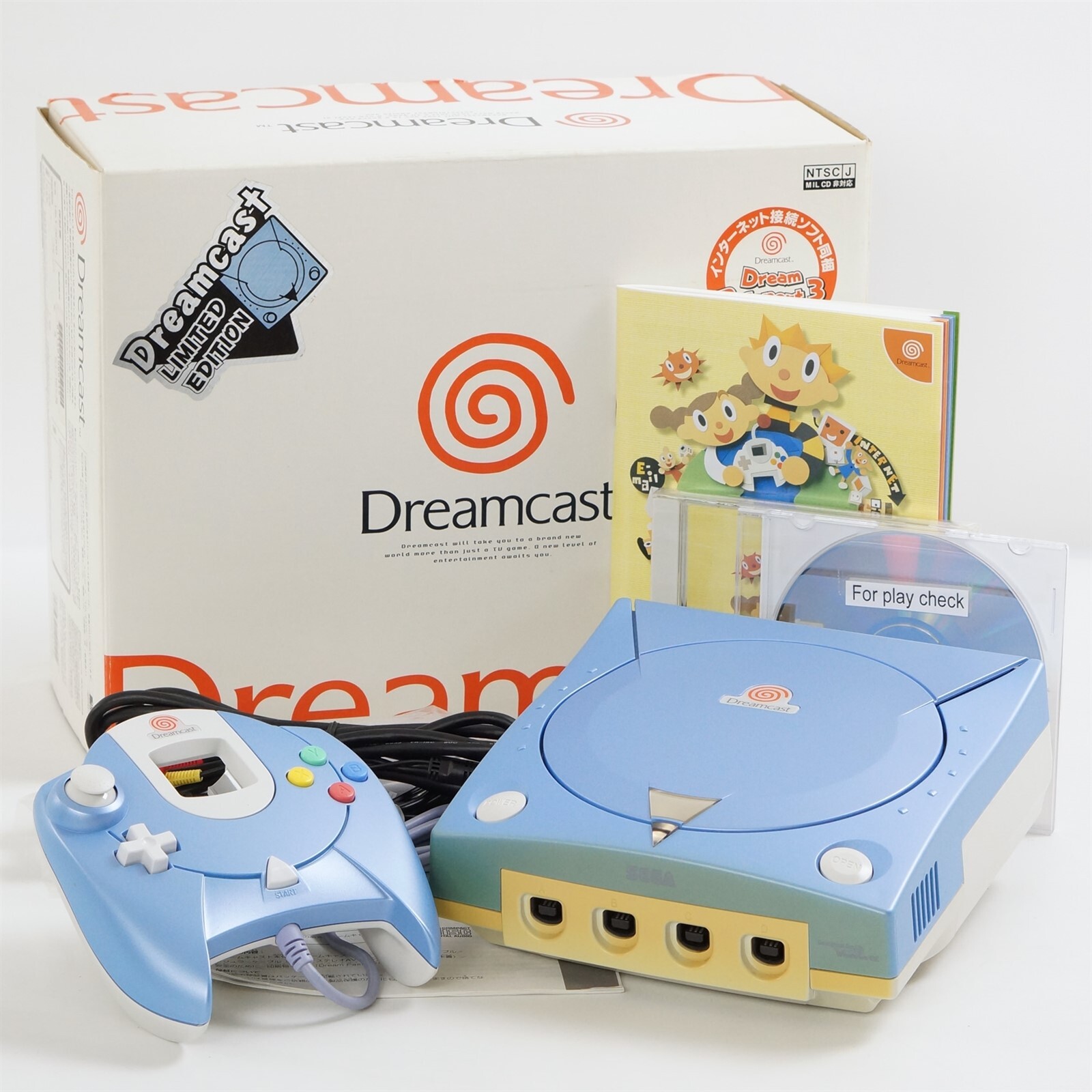 Dreamcast PEARL BLUE Console Boxed Limited Tested System Dreamcast PEARL BLUE Console Boxed Limited Tested System