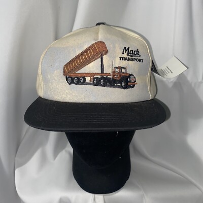 Vintage Mack Transport Semi Trucks K Products Snapback Hat Made in USA NWT