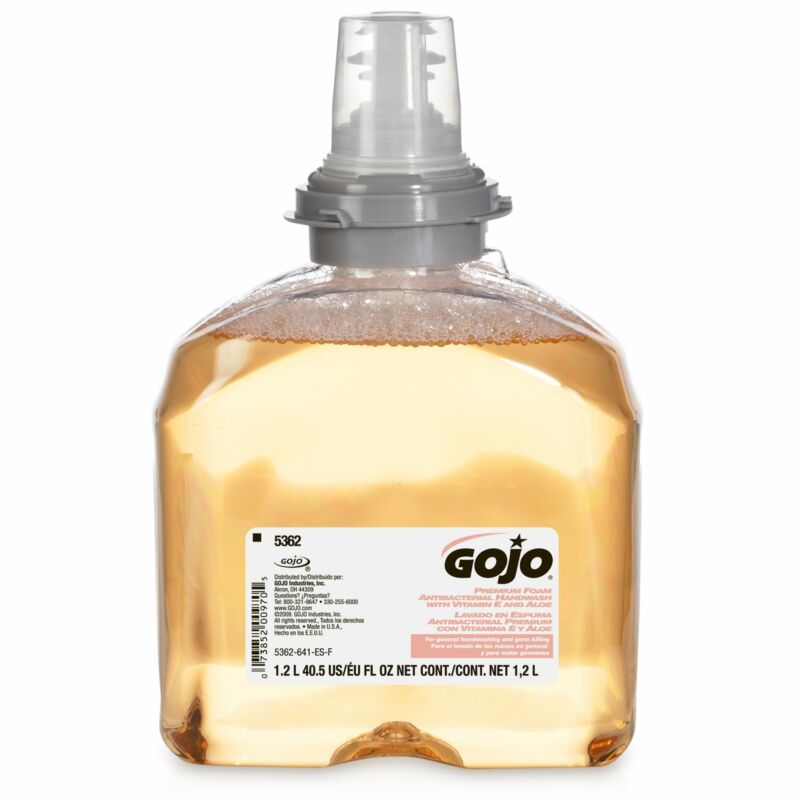 GOJO Premium Foaming Antibacterial Soap Dispenser Refill Bottle Scented 1200 mL