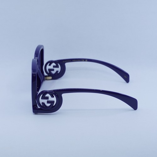Pre-owned Gucci Gg1326s 006 Violet/violet With Silver Mirror 58-19-140 Sunglasses A...