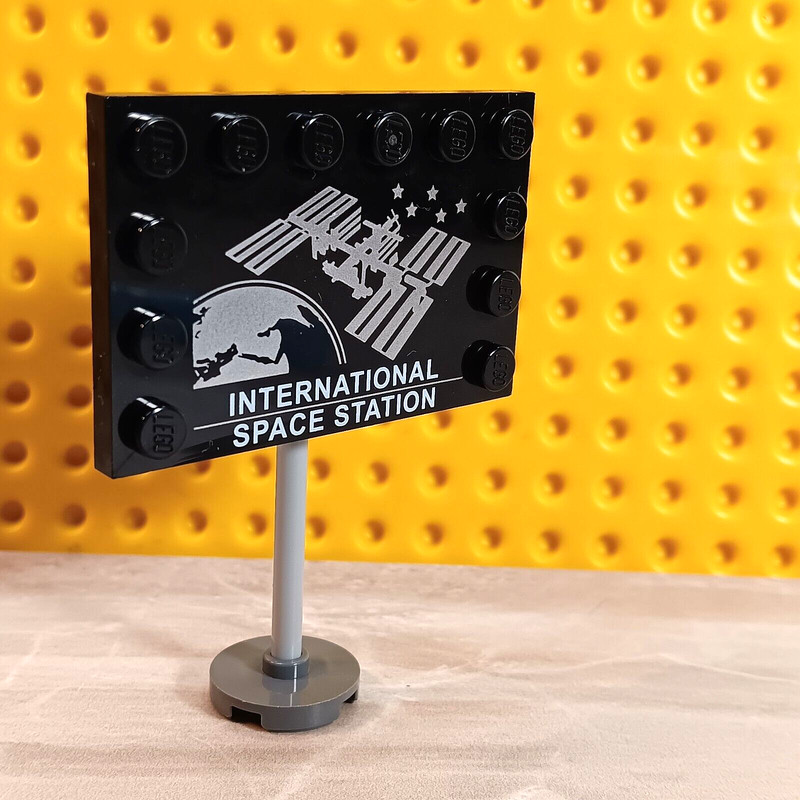 LEGO Space Station Astronaut Gear Siver Print Sign International Space