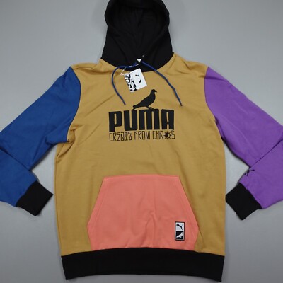 Puma X Staple Create From Chaos Graphic Hoodie Mustard 539197-01 Men s Size L