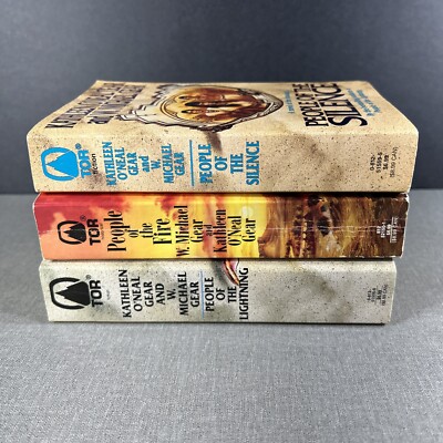 The People Series by W Michael Gear 3 Paperback Book Lot Silence Fire Lightning