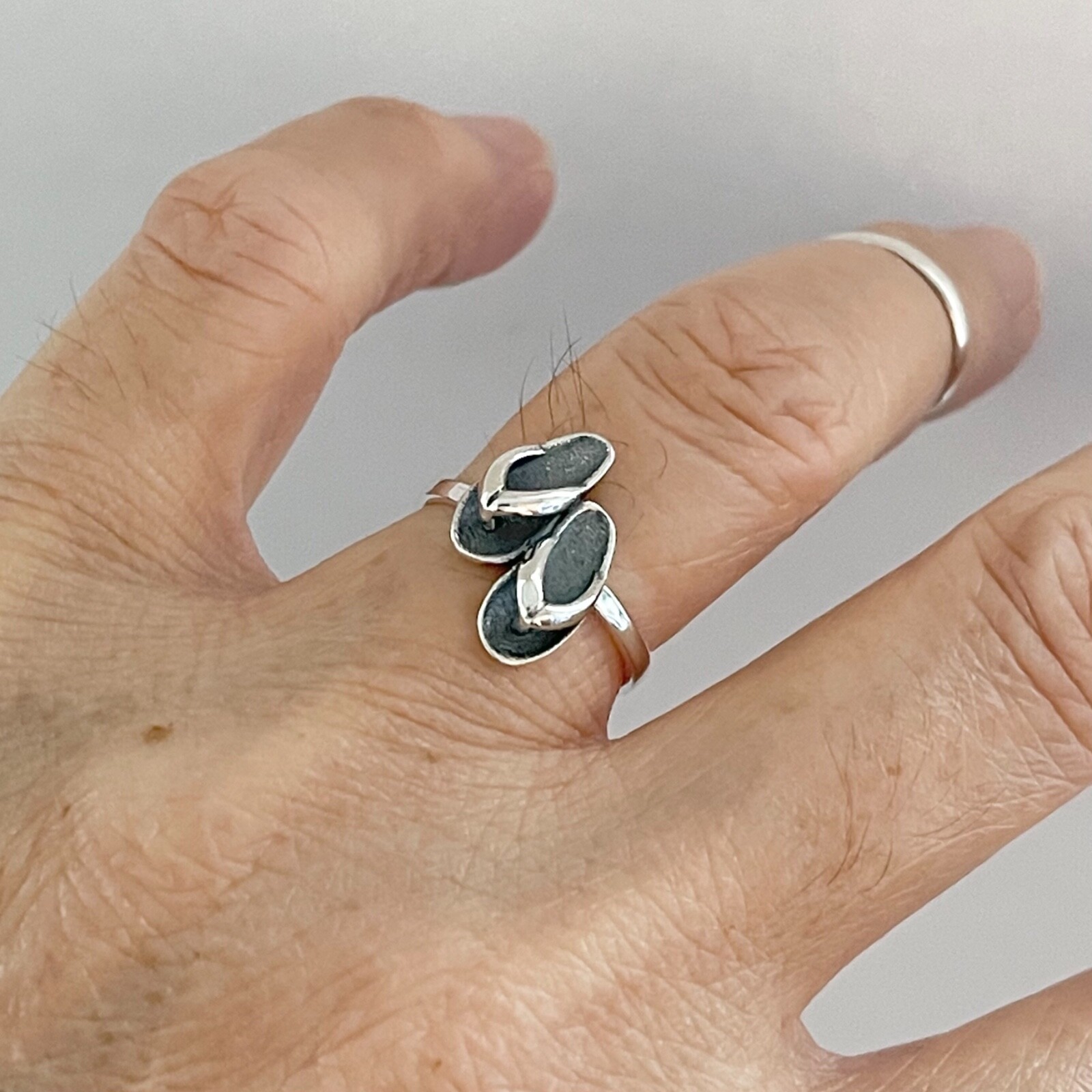 レア美品】nanagu four hoops ring silver925 four hoops ring
