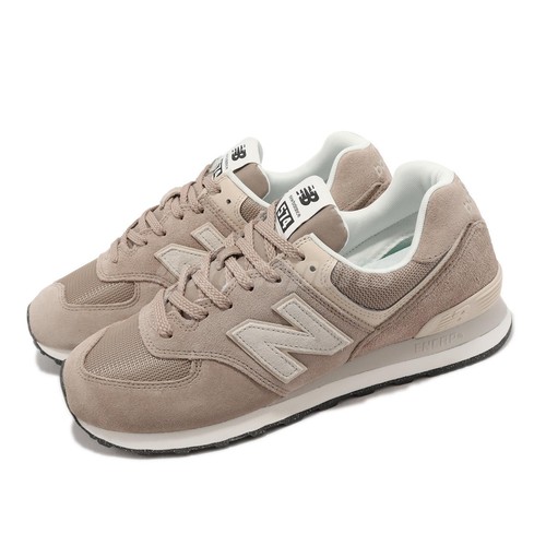 

New Balance 574 NB замша коричневого цвета слоновой кости Мужская повседневная обувь унисекс U574WO2-D, Коричневый, 574