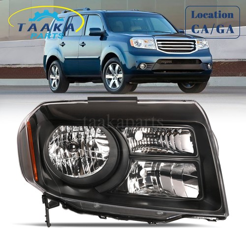 Пара черных фар для 2012 2013 2014 2015 Honda Pilot, Левая и правая лампа накаливания